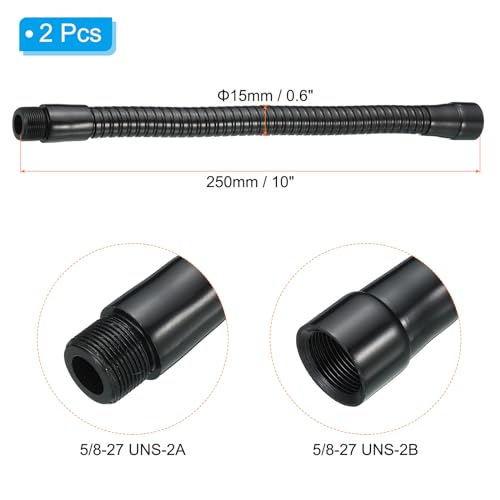 Bras de microphone flexible de 10 pouces PATIKIL structure métallique noire 5/8"-27 - 2