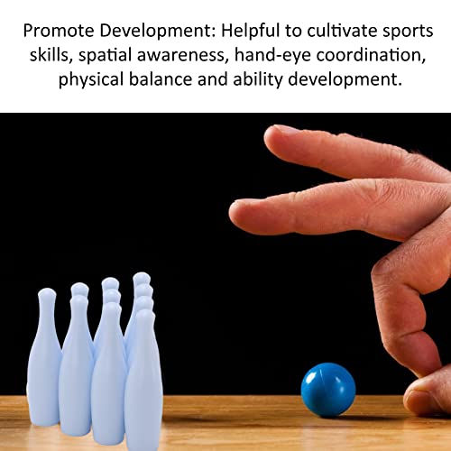 Foto von Keenso 10 Stücke Mini Bowlingkugeln Set Kunststoff Tragbare Bowlingkugeln Spielzeug Geschenke für Indoor Outdoor Spiele
