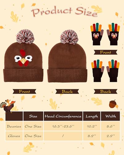 Liitrsh Thanksgiving Turkey Costume with Hats and Gloves Thanksgiving Turkey Hat and Gloves for Runners Adults Kids2
