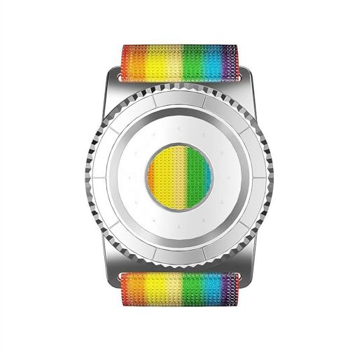 Brazalete magnético para iPhone y Android, agarre giratorio de 360°, cordón seguro, ajuste ajustable para correr y deportes al aire libre (correa colorida plateada)
