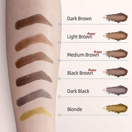 Eyebrow Stamp Stencil Kit - Eye Brow Stencil Kit for Beginners, Brow Stencil and Stamp Kit Long-lasting, Smudge-Proof & Waterproof, 24 Reusable Eyebrow Shapes Stencils for Perfect Brow (Blonde) — view 5