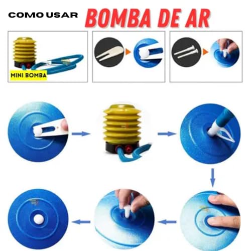 Bola De Pilates Suíça 65cm Com Bomba, Yoga Ginástica e Fisioterapia, Anti-Estouro Suporta Até 200kg