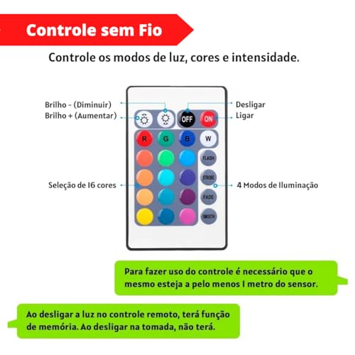 Fita Led 10m RGB 5050 Colorida + Fonte p/Sanca Fachada Piscina Iluminação Prova D'agua IP65 Premium