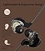 Headphones in Ear Monitor Wired Earbud,1DD HiFi Bass Immersive Sound Earphones, for Drummer Musicians Singer Stage Earbuds Gym Workout Running Patented Eartips Headset, CCZ Coffee Bean (Black Mic)