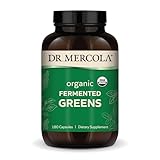 Dr. Mercola Organic Fermented Greens, 30 Servings (180 Capsules), Dietary Supplement, Supports Immune Health, Non-GMO, Certified USDA Organic