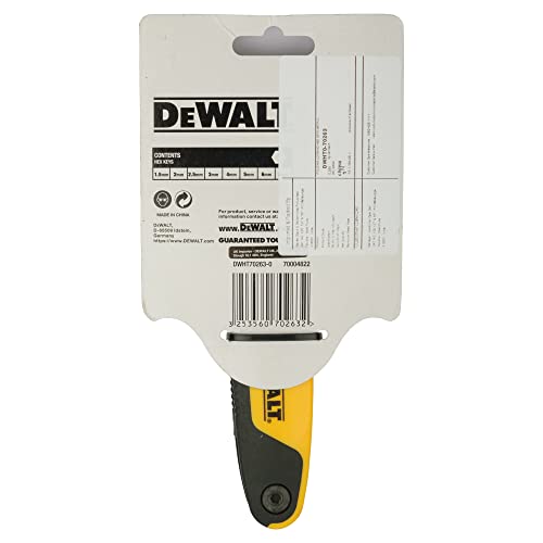 DEWALT Metric Folding/Locking Hex Key Set, 8 Piece, Includes 8 of The Most commonly Used hex Key Sizes: 1.5-8mm.
