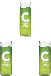 C Coconut Water Organic Coconut Water 1 Liter (Pack of 3)