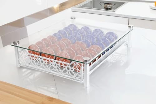 Distributeur de capsules Dolce Gusto tiroir à café blanc 40 dosettes - 4