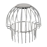 Feegow Edelstahl-Dachrinnenschutz für Laubschmutzschutz, 304 Edelstahl-Mesh-Abdeckung für Dachabfluss, Balkon, Garten, Pool, Verstopfungsschutz mit schneller Entwässerung (110 mm)