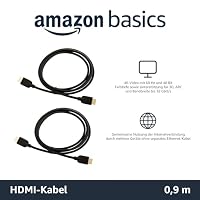 Amazon Basics 4K-HDMI-Kabel, 0.9 m, 18 Gbit/s Highspeed mit Ethernet, 4K@60Hz, 2160p, 2 Stück, Schwarz – Ansicht 2