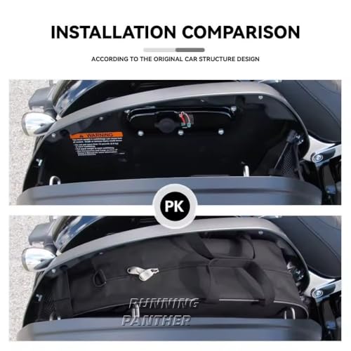 Bolsa interna para alforjas de motocicleta, color negro, compatible con FLSB Softail Sport Glide 2018-en adelante y FXLRST Low Rider ST 2022, paquete de 2 miniatura 4