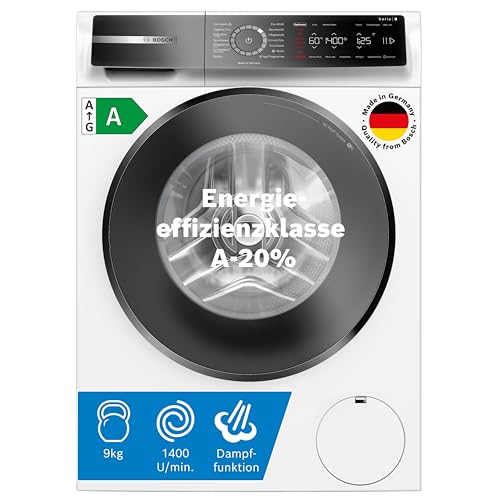 Bosch WGB244040 Serie 8 Smarte Waschmaschine, 9 kg, 1400 UpM, Made in Germany, Active Water Plus...
