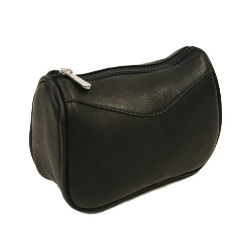 Piel Leather Carry-All Zip Pouch, Black, One Size