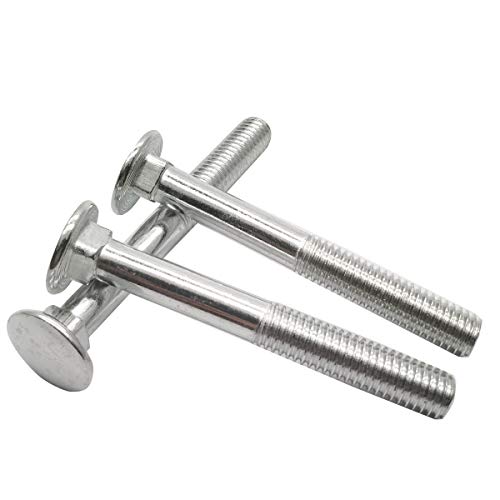 Image of 20Sets M8-1.25 25mm Carriage Bolts, Nuts, Flat Washers Kits, Zinc Plated Carbon Steel Grade 2