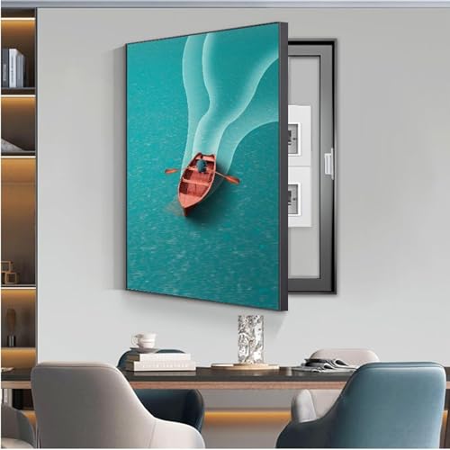 Electrical Panel Cover Decorative, Electric Meter Box Painting Hide Distribution Cover(G,40x60cm/16x24in)