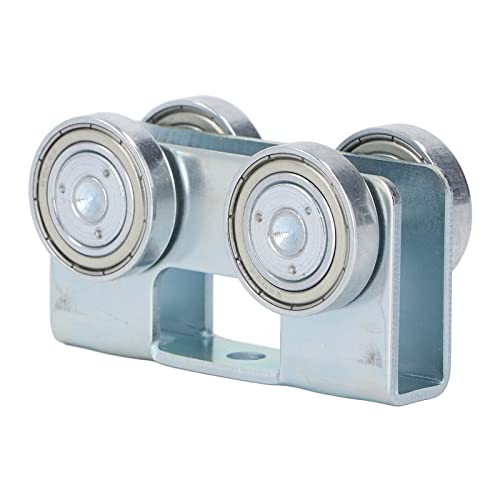 Conjunto de Carro para Puerta Corredera con 4 Ruedas, Elevadores Silenciosos para Cortinas y Rieles, Rodamientos Suaves para Puertas de Casa y Fábrica