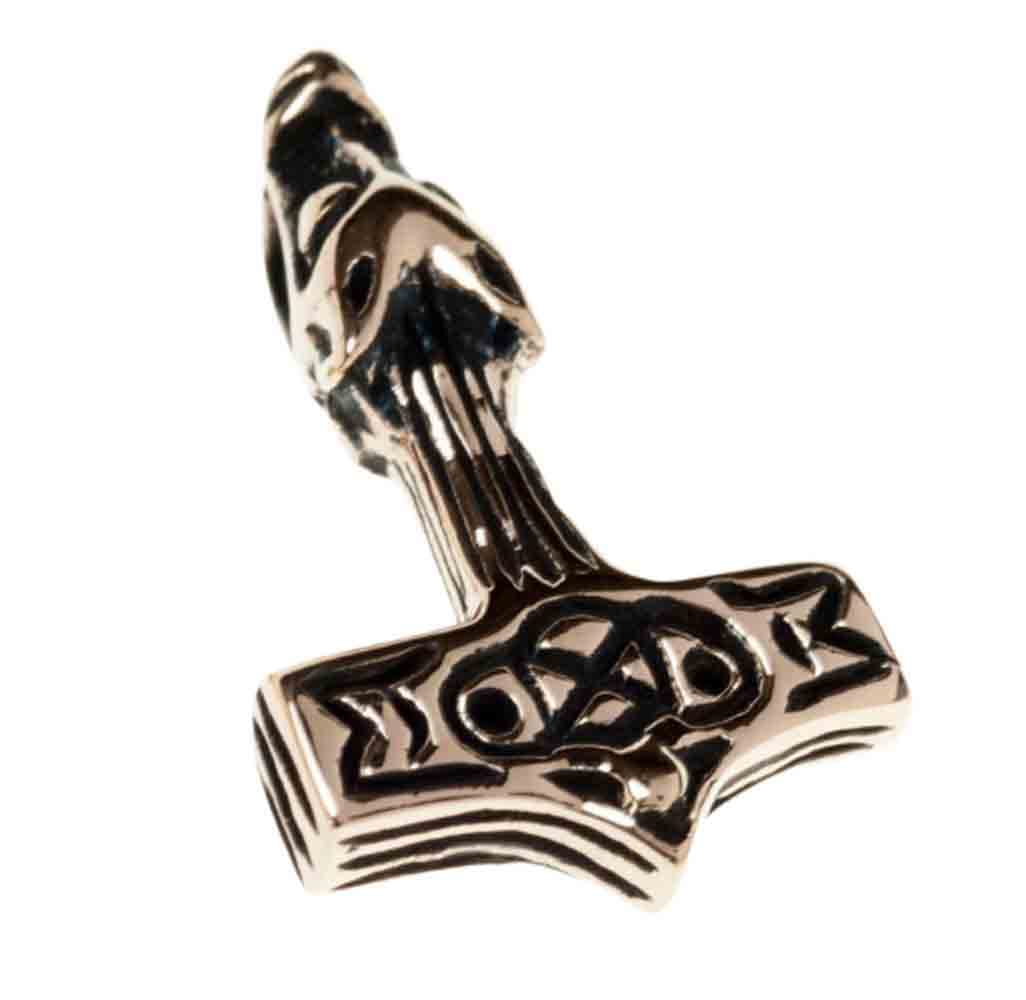 Petit marteau de Thor en bronze Wolfshammer pendentif Mjölnir