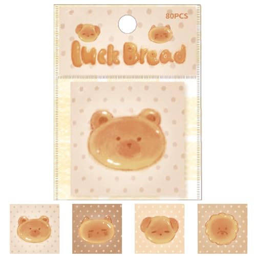 brooksnaji Broodnotitieblok, Broodmemoblok | Berichtblok met broodthema - Papieren herinneringsnotities, cartoonhandaccountnotitieblokken, draagbaar memoblok voor studenten en kinderen