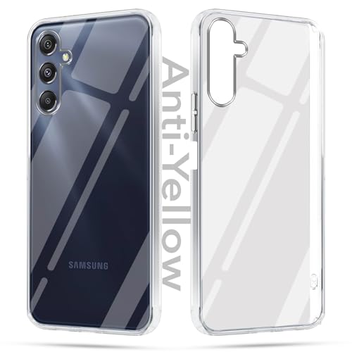 Image of Jkobi Lifetime Anti-Yellow Clear Back Cover Case for Samsung Galaxy M34 5G (Sleek Hard Crystal | Shockproof and Camera Protection)