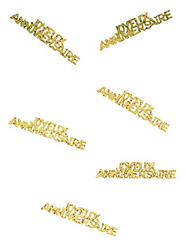 Générique Confettis Joyeux Anniversaire Or
