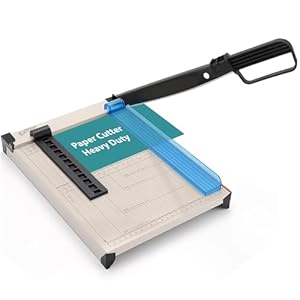 EXTRIC Paper Cutter Heavy Duty, 12″ Paper Trimmer with Safety Guard, Guillotine Papers Cutter for Classroom and Office, Heavy Duty Metal Base, Magnetic Guide, Laser Printed Scale