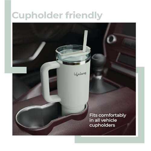 Image of Lifelong Double-Walled Vacuum Insulated Tumbler with Unbreakable Tritan Lid 1200ml |Keeps Drinks Hot for 8 Hours & Cold for 12 Hours| Durable Stainless Steel Tumbler with Comfort-Grip Handle (LLTBR08)