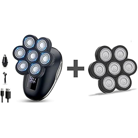 UPTARD Head Shavers for Bald Men+UPTARD 7D Blade Replacement Heads Cover