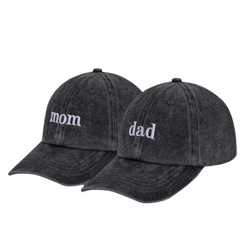 Image of Mom and Dad Hats Adjustable Matching Couple Hats