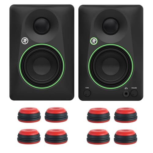 Mackie CR3.5BT Enceinte Bluetooth active à 2 voies avec pieds Keepdrum Rouge