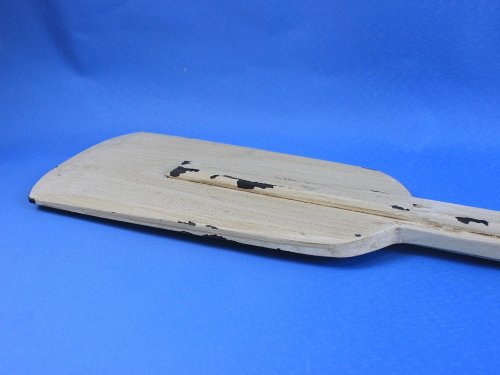 Handcrafted Model Ships Wooden Rustic Whitewash Squared Rowing Oar 50" - Wooden Decorative Paddle - Thumbnail 6