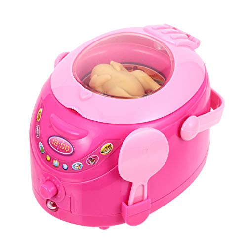 Simulation Rice Cooker Toy with Sound Kids Play House Rice Cooker Model Educational Toy for Toddlers Girls Boy Birthday ( Without Battery )