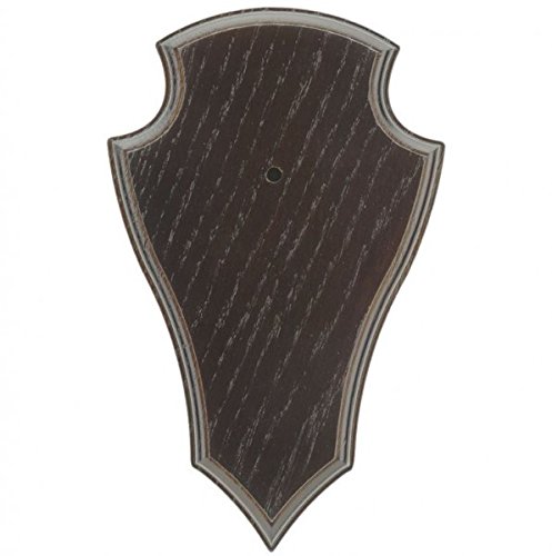 5er Pack Rehbock Gehörnbrettchen Eiche 22x13cm dunkel Spitze Trophäenschilder