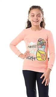 سويت شيرت مطبوع برقبة دائرية واكمام طويلة للبنات من ديادورا