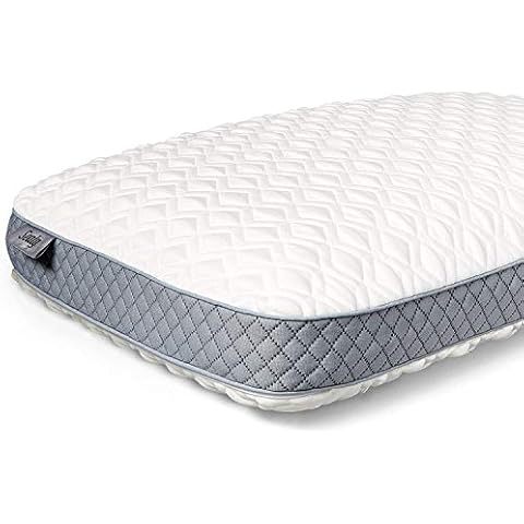 Sealy Molded Bed Pillow for Pressure Relief, Adaptive Memory Foam with Washable Knit Cover, Standard, 16x24x5.75 Inches, White, Grey Cover
