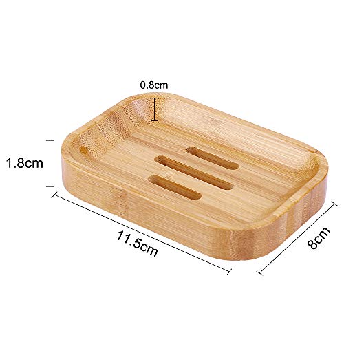 Vegena 2 Portasapone in Legno di Bambù Naturale