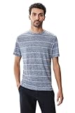 Robert Barakett Men's Folsom Short Sleeve Tee Linen/Cotton T Shirt, Blue, Large