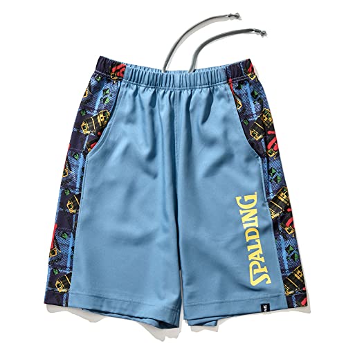[スポルディング] パンツ ジュニア 布帛パンツ MTV プレイド サイド SJP22180M キッズ ラスティブルー 130