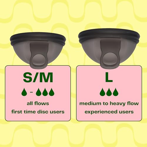 Viv for Your V Small-Medium Premium Menstrual Disc, Heavy Flow, Ring Stem Easy Removal, Soft Tampon Alternative for Active Lifestyle, Comfortable 12-Hr Wear, Medical-Grade Silicone Reusable Period Cup