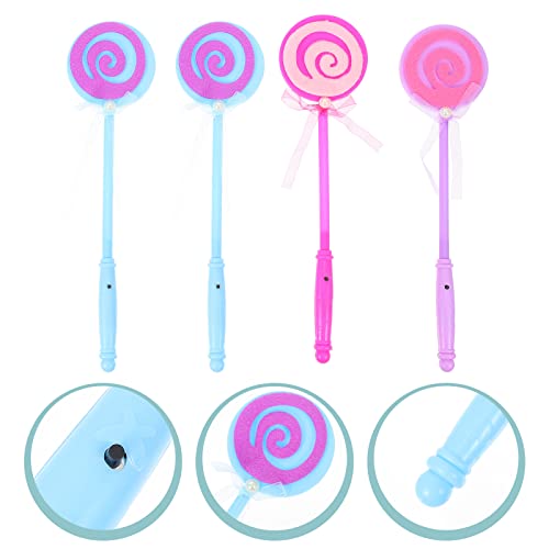 LIOOBO 4 varinhas decorativas com glitter, resistentes ao desgaste, varinhas claras multifuncionais
