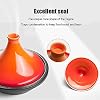 Tagine Pot Moroccan Cast Iron Micro Pressure Cooker with Tapered Lid 10.6 Inches Tajine Compatible with Induction Cooktops Suitable for Stew Fry(Color:Purple)