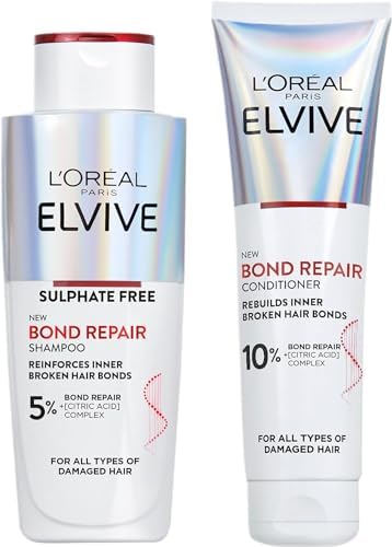 L'Oreal Paris L'Oréal Paris Elvive Bond Repair, Duo Bundle, Shampoo and Conditioner, With Citric Acid, For All Types Of Damaged Hair