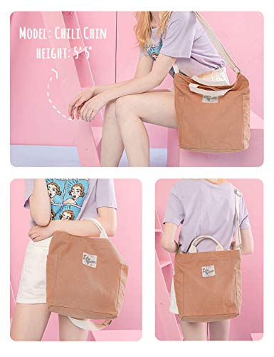 Image of Lily queen Women Canvas Tote Handbags Casual Shoulder Work Bag Crossbody