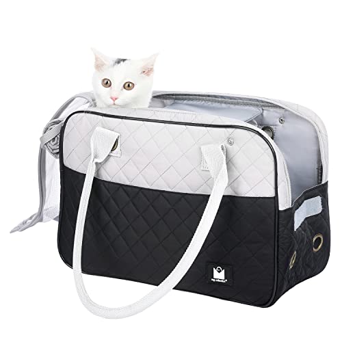 Mg Collection Stylish 2 Tone Quilted Soft Sided Travel Pet Carrier Tote Hand Bag For Only Small Medium-Sized Cats Dogs Puppy #TOP6