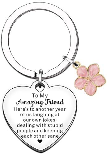 TTOVEN Friend Gifts Friendship Keyring Gifts for Women Best Friend Christmas Graduation Birthday Gift