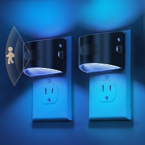 L LOHAS LED Motion Sensor Night Light, Night Lights Plug into Wall, 2 Pack