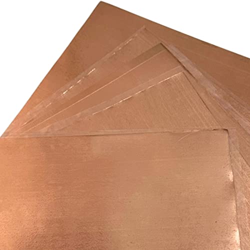 Bopaodao Copper Thin Foil Roll Sheet 0.5Mm X 200Mm X 200Mm, 99.99% Pure Cu Copper Metal Foil Sheet 1Pcs For Crafts Crafting #TOP2