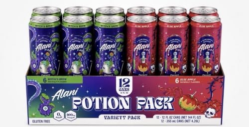 Alani Potion Pack Limited Edition Energy Drink, Sugar Free, Low Calorie Energy Drinks - 12 fl oz Cans ((12 Pack))