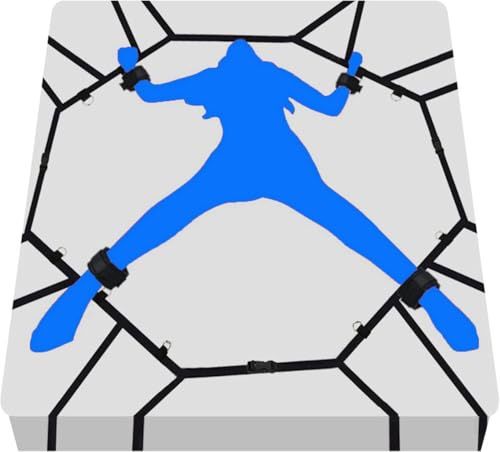 Sex Bed Adult Set Bed Bondaged Restraints Kit Adult Bed Straps for Adult Play Mattress Hand Leg Cuffs Ankle Wrist Resistance Bands Sex Tie up btsm Sex Handcuffs and Restraints for Bed BDSM Sweater