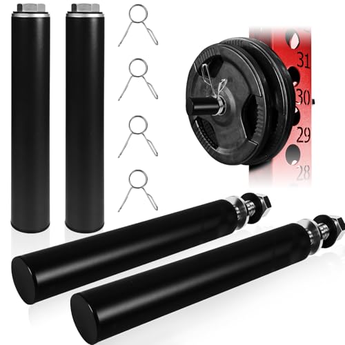 Weight Plate Holder for Power Rack Attachment, Squat Rack Weight Storage for 2 inc Olympic Weight,Compatoble with 2x2, 2x3, 3x3 Power Cage, Fit 1"and 5/8" Hole(Holder for 1 inch hole-4P)