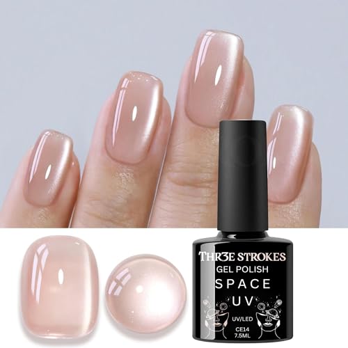 Image of THR3E STROKES 9D Glitter Cat Eye Magnetic Nail Polish Gel Art Manicure DIY at Home Soak Off UV Gel 7.5ML (CE14, 7.5ML)